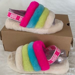UGG KIDS FLUFF YEAH SLIDE SLIPPERS